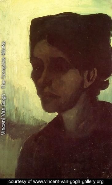 Vincent Van Gogh - Head Of A Young Peasant Woman With Dark Cap