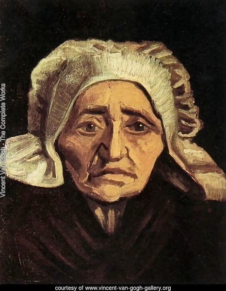 Head Of An Old Peasant Woman With White Cap
