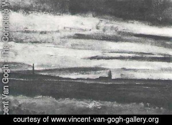 Vincent Van Gogh - Landscape With A Church At Twilight
