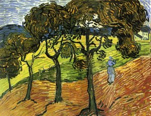 Vincent Van Gogh - Landscape With Trees And Figures