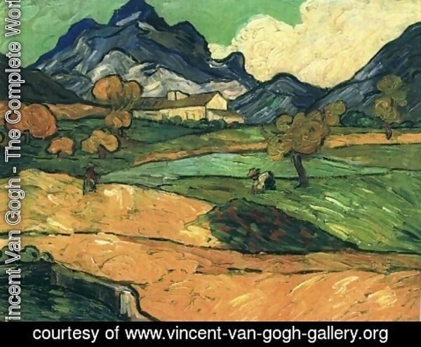Vincent Van Gogh - Le Mont Gaussier With The Mas De Saint Paul