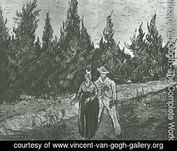 Vincent Van Gogh - The Lovers: The Poet's Garden IV