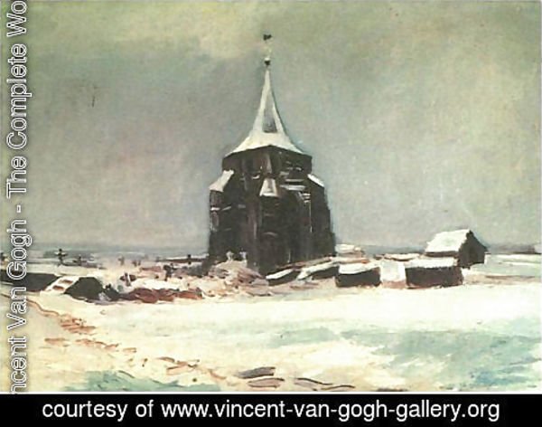 Vincent Van Gogh - The Old Cemetery Tower At Nuenen In The Snow