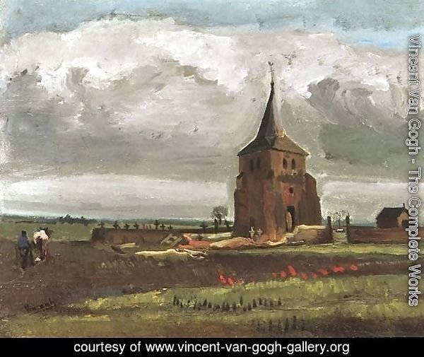 The Old Tower At Nuenen With A Ploughman
