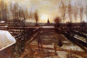 Vincent Van Gogh - The Parsonage Garden At Nuenen In The Snow