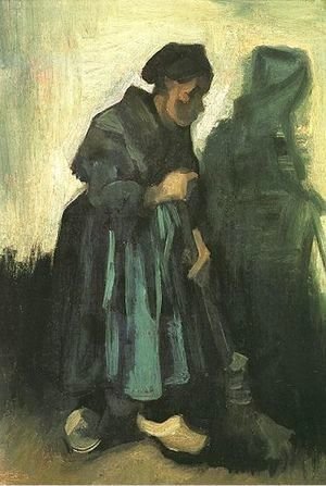 Vincent Van Gogh - Peasant Woman Sweeping The Floor