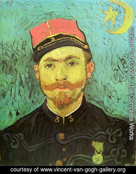 Vincent Van Gogh - Portrait Of Milliet Second Lieutenant Of The Zouaves