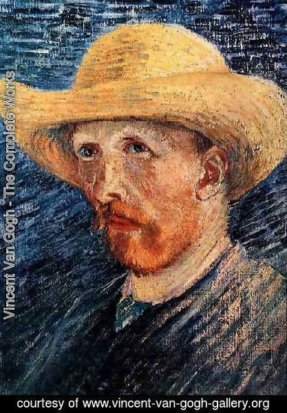 Self Portrait With Straw Hat II