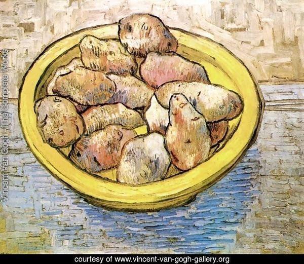 Potatoes In A Yellow Dish