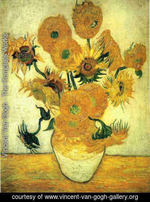 Vincent Van Gogh - Vase With Fifteen Sunflowers III