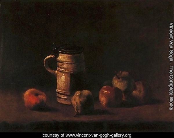 Still Life With Beer Mug And Fruit