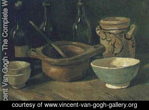 Vincent Van Gogh - Still Life With Earthenware And Bottles