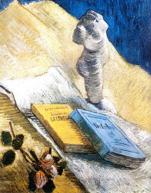 Vincent Van Gogh - Still Life With Plaster Statuette A Rose And Two Novels