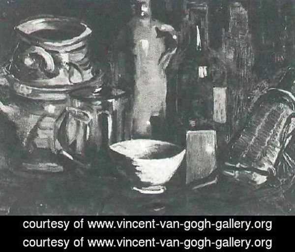 Vincent Van Gogh - Still Life With Pottery Beer Glass And Bottle