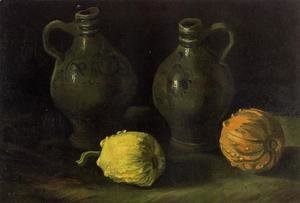 Vincent Van Gogh - Still Life With Two Jars And Two Pumpkins