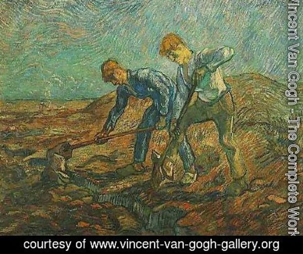 Vincent Van Gogh - Two Peasants Digging