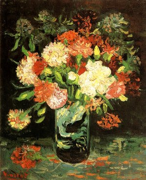 Vase With Carnations