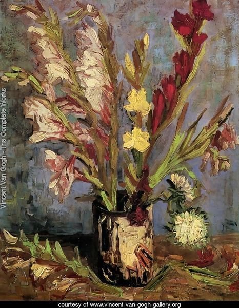 Vase With Gladioli