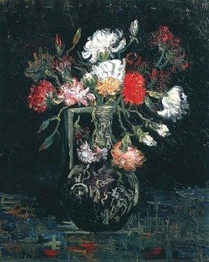 Vincent Van Gogh - Vase With White And Red Carnations