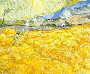 Vincent Van Gogh - Wheat Field Behind Saint Paul Hospital With A Reaper