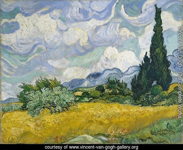 Wheat Field With Cypresses At The Haute Galline Near Eygalieres