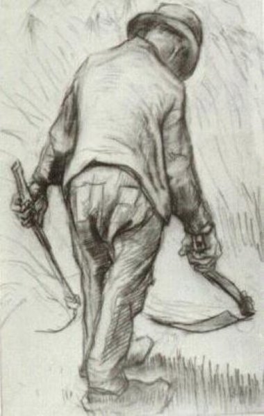 Peasant with Sickle, Seen from the Back 4