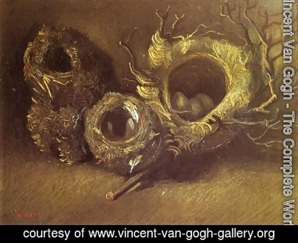 Vincent Van Gogh - Still Life with Three Birds' Nests