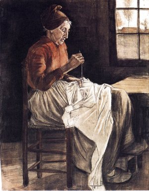 Woman Sewing 2