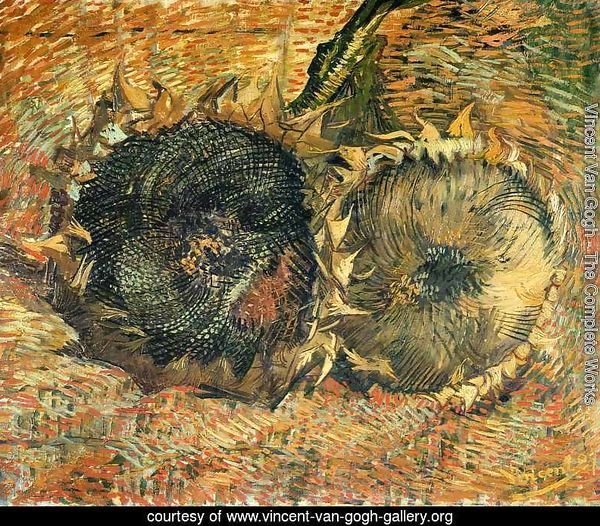 Still Life with Two Sunflowers