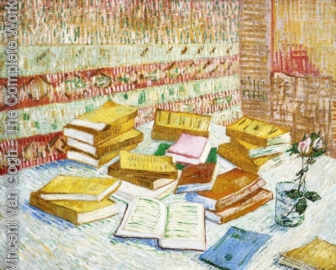 Vincent Van Gogh - Still Life with Books, "Romans Parisiens"