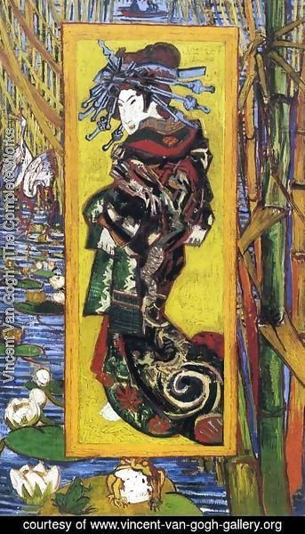 Vincent Van Gogh - Japonaiserie: Oiran (after Kesai Eisen)