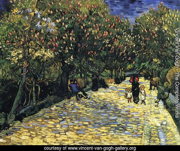 Avenue with Flowering Chestnut Trees