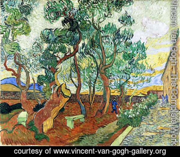 Vincent Van Gogh - The Garden of the Asylum in Saint-Remy I