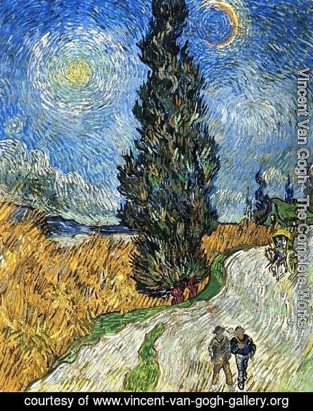 Vincent Van Gogh - Cypress against a Starry Sky