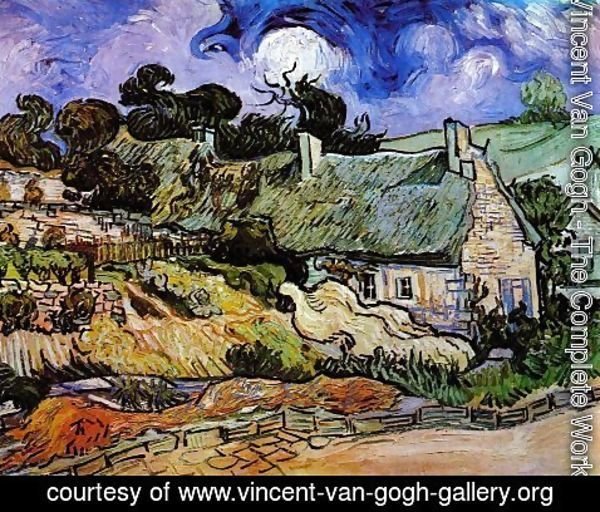 Vincent Van Gogh - Houses with Thatched Roofs, Cordeville