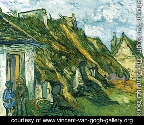 Vincent Van Gogh - Old Cottages, Chaponval