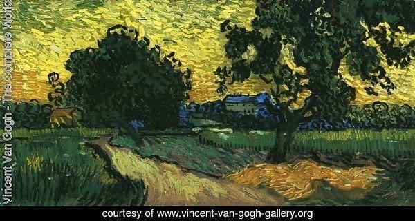 Field with Trees, the Chateau of Auvers