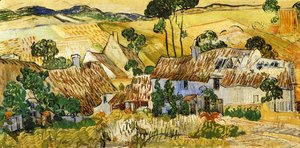 Vincent Van Gogh - Thatched Houses against a Hill