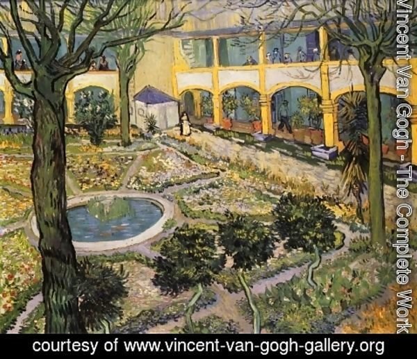 Vincent Van Gogh - Courtyard of the Hospital in Arles