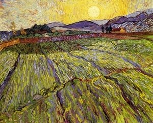 Vincent Van Gogh - Wheat Field with Rising Sun
