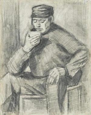 Vincent Van Gogh - Homme buvant une tasse de cafe
