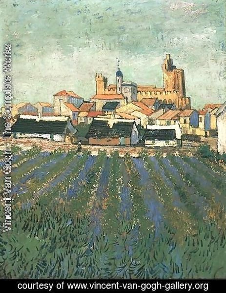 Vincent Van Gogh - Vue de Saintes-Maries 1888