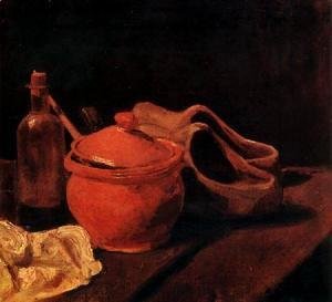 Vincent Van Gogh - with Earthenware, Bottle and Clogs