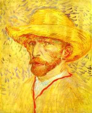 Vincent Van Gogh - Autoportrait au chapeau de paille 1 1887