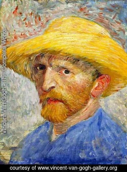 Vincent Van Gogh - Autoportrait au chapeau de paille 2 1887