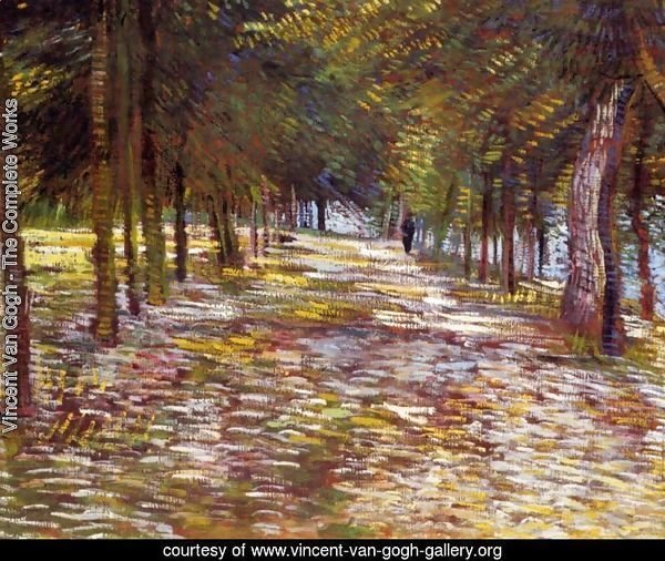 Avenue in the Voyer-d'Argenson Park at Asnieres