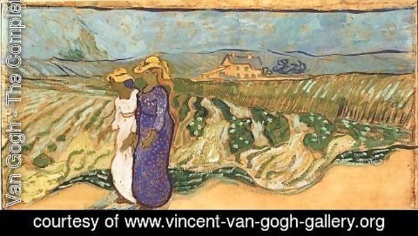 Vincent Van Gogh - Deux femmes traversant un champ 1890