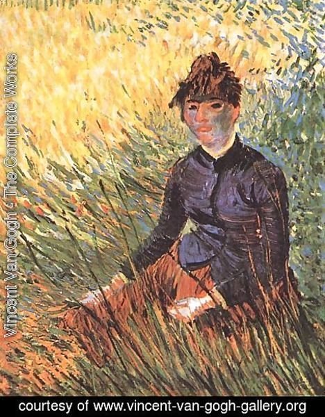 Vincent Van Gogh - Femme assise dans l'herbe 1887