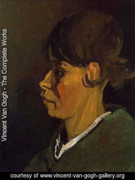 Vincent Van Gogh - Head of a Peasant Woman, Left Profile