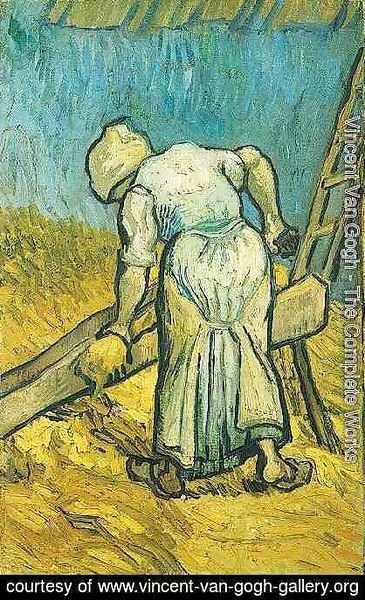 Vincent Van Gogh - Paysanne coupant de la paille 1889